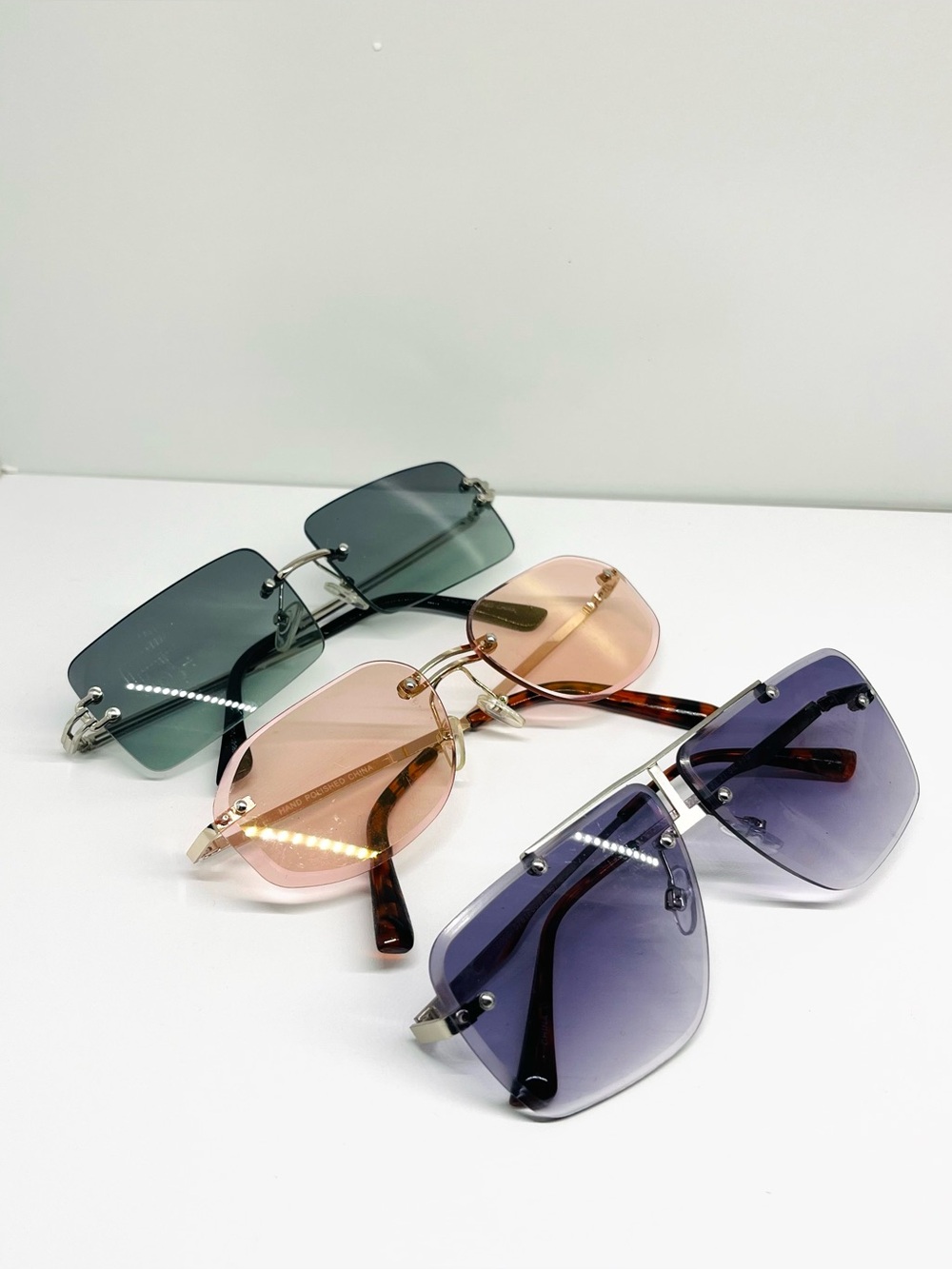 Rimless Gradient Square Sunglasses (3)